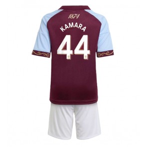 Aston Villa Boubacar Kamara #44 Hemmaställ Barn 2025-26 Kortärmad (+ Korta byxor)
